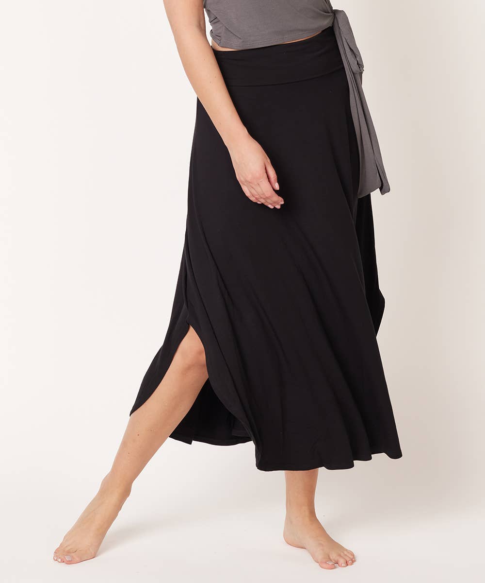 【BAON】Kyofu Banding Flare Long Skirt TWEE Nuyel Cotton Banded Flare Long Skirt | KOODING