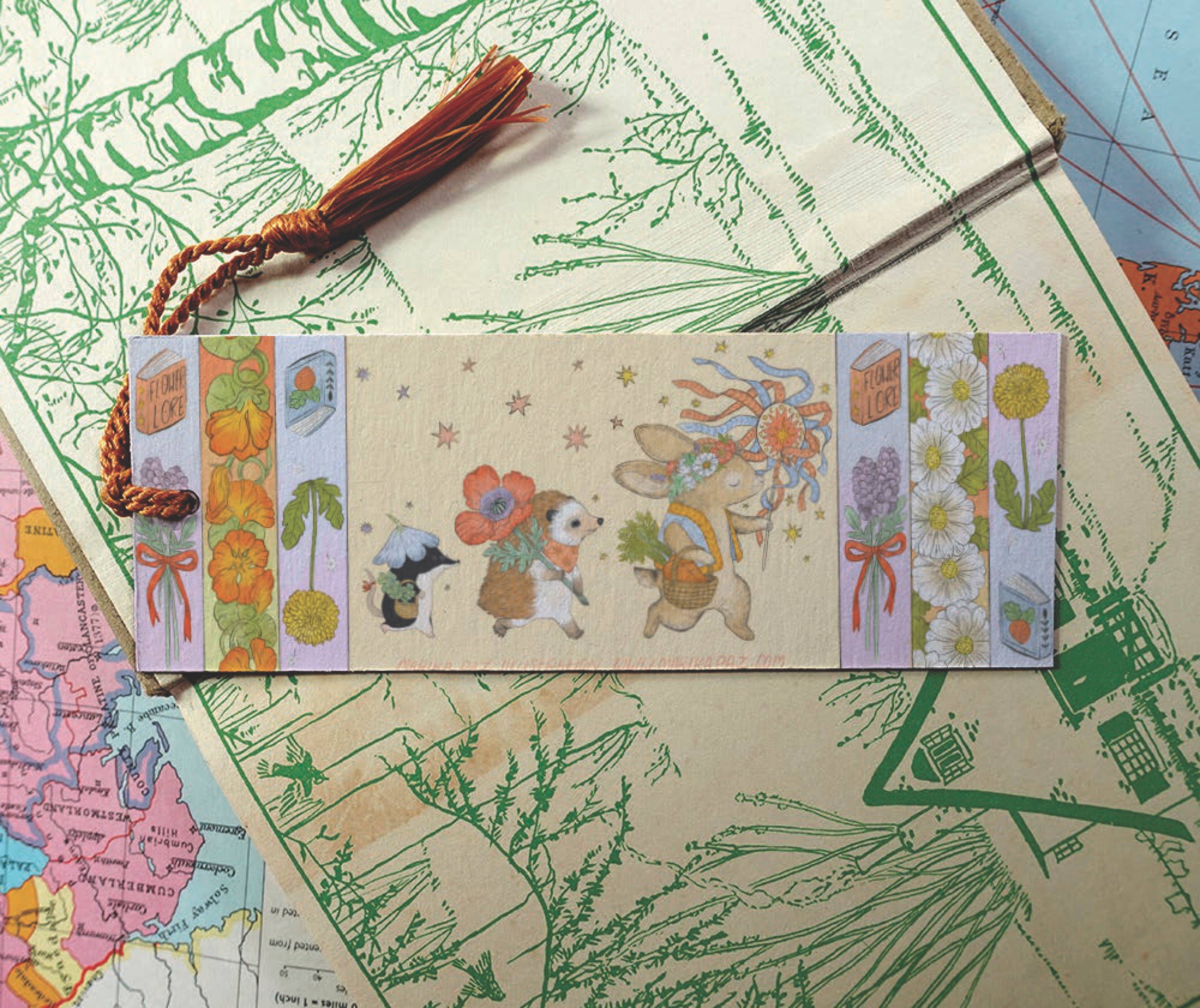 Marika Paz Illustration - Wholesale Bookmark - Spring Parade Bookmark 0