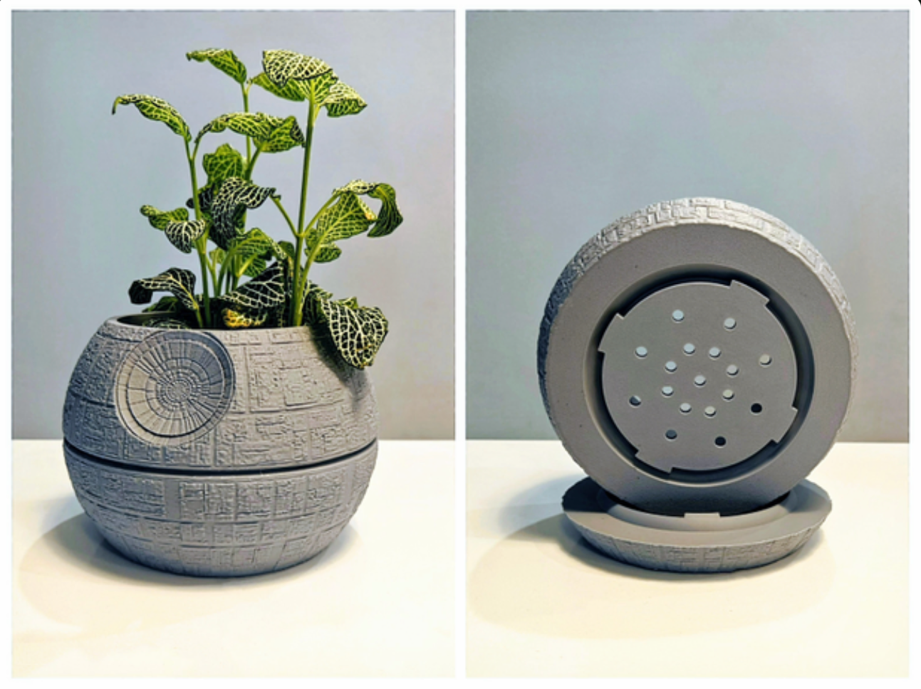 The Butler's Company - Wholesale Plant Pot - Deathstar Planter with Hidden Drip Tray | Star Wars Inspired3