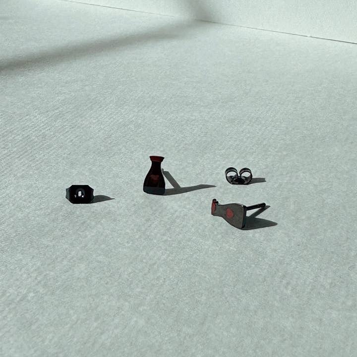 Dainty Little Tiny Things - Wholesale Jewelry Set - Asian Takeout Box Earring Set2