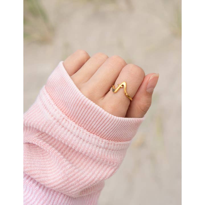Elevated Faith - Wholesale Band/Stacked Ring - Wavy Cross Ring