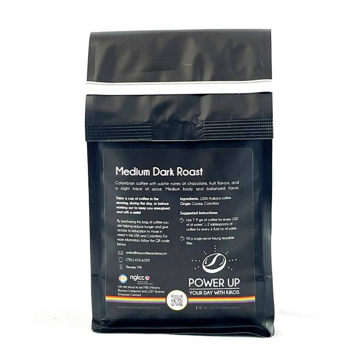 Kikos Coffee & Tea – Café moído por atacado – 16 oz Kikos Colombian Coffee - Médio Escuro - Moído2