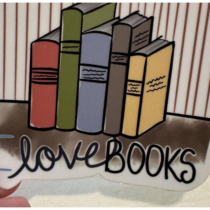 Beth Ann Erickson Designs - Wholesale Sticker - Bookish Sticker, I Love Books and Coffee Sticker4