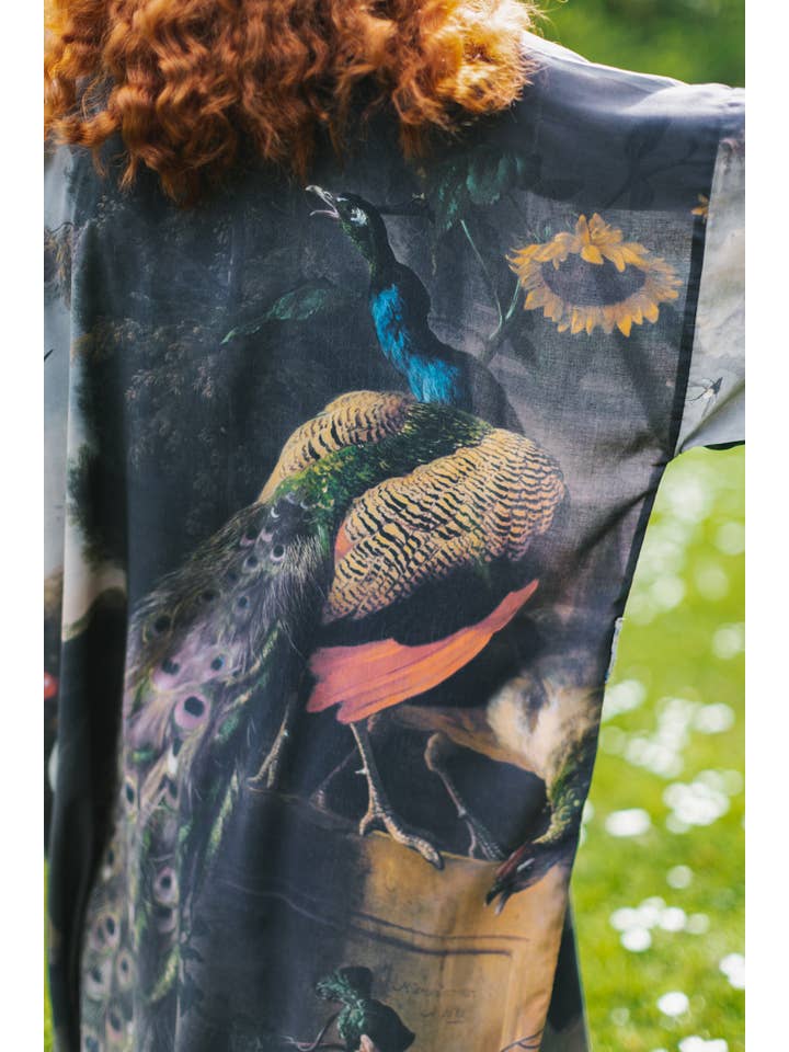 Market of Stars (USA) – Großhandel Kimono – Damen – Wild Beauty Opern-Duster Kimono mit Pfauenmotiv5