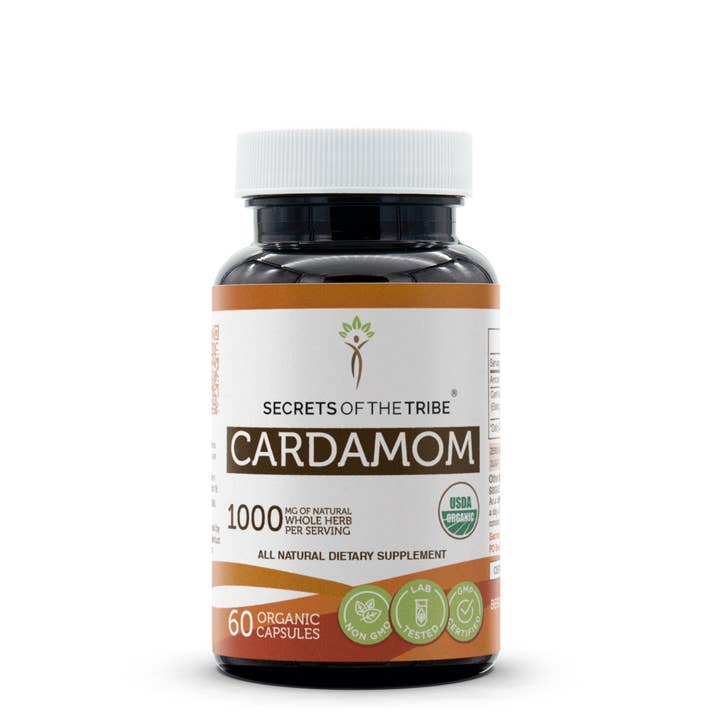Capsules de cardamome pour la vente par Secrets Of The Tribe