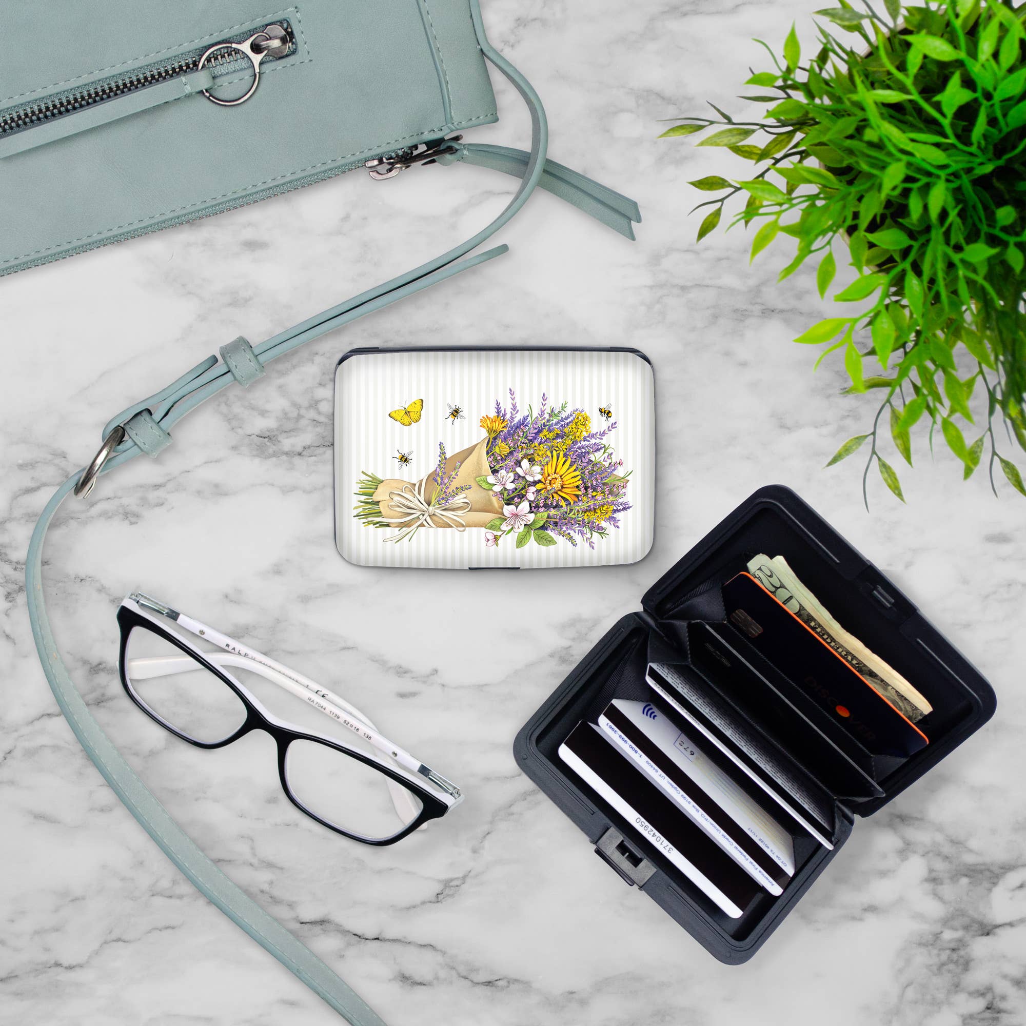 Monarque - Wholesale Wallet - Women's - Mary Lake Lavender Bouquet - Armored Wallet1