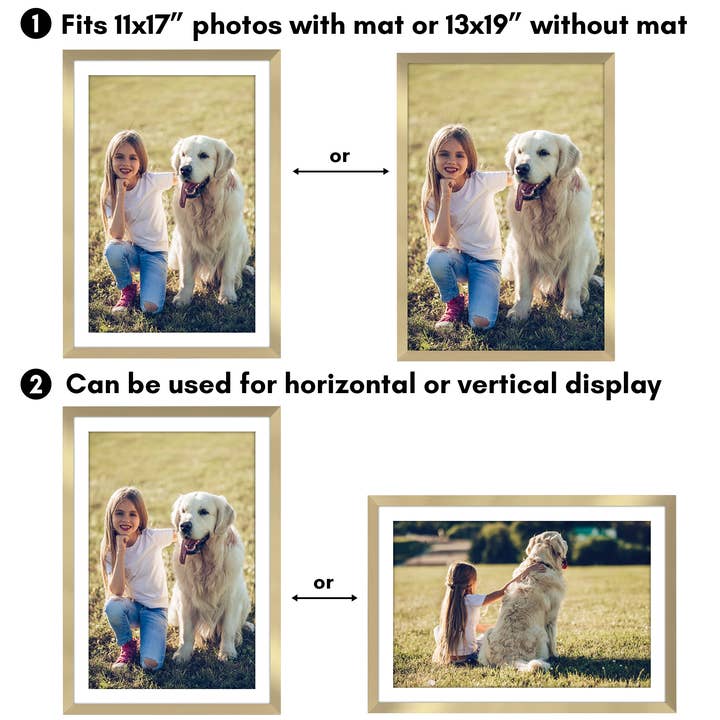 Americanflat - Wholesale Picture Frame - Americanflat 5 Pack Picture Frames With Mat Plexiglass Cover59