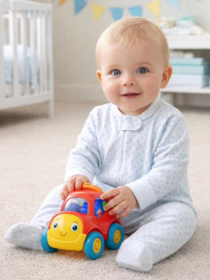 Blue Argyle with dot Baby Pima Cotton Footie for wholesale by Baby Threads