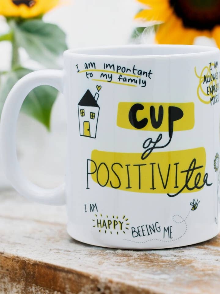 Cup of POSITIVI-tea - Mental health | Positive Gift | Mug for wholesale by Feel Good Gift co.
