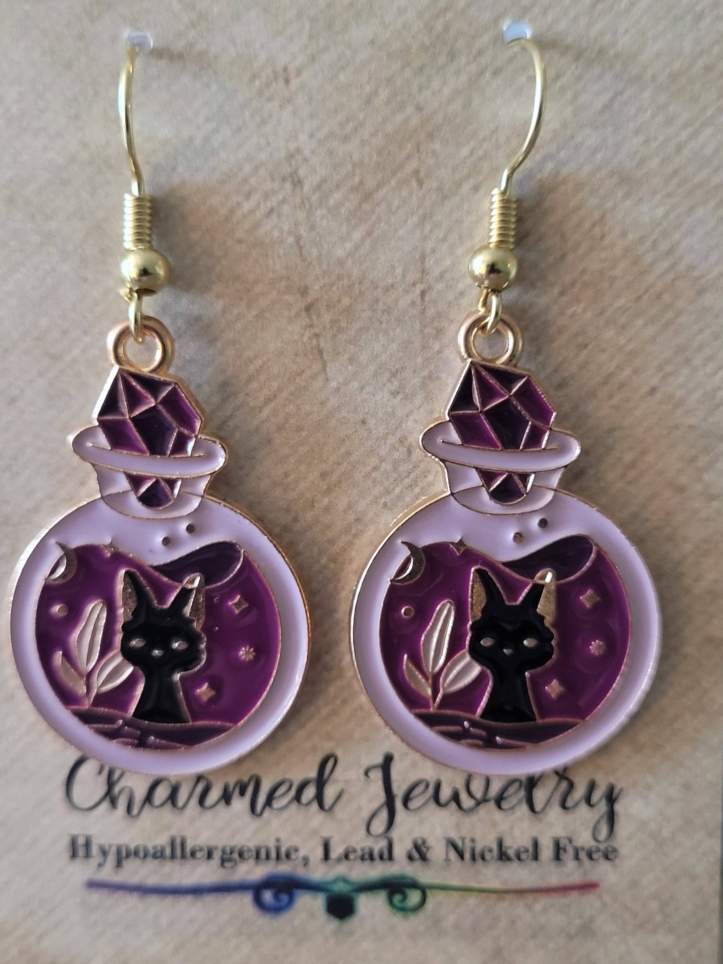 Con-Quest Crafts - Wholesale Individual Charm/Pendant - Witches, Black Cats, Magical and Spooky Accessories7