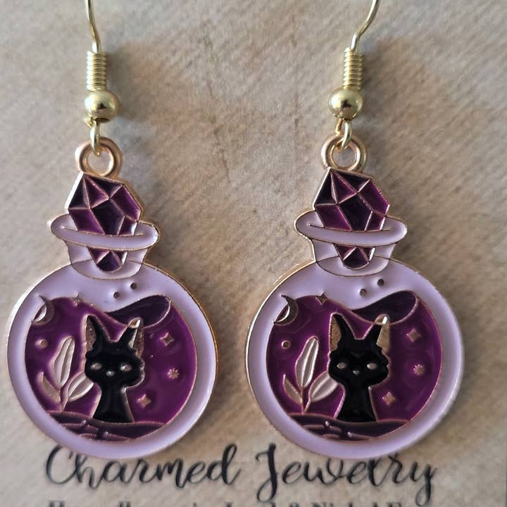 Con-Quest Crafts - Wholesale Individual Charm/Pendant - Witches, Black Cats, Magical and Spooky Accessories7