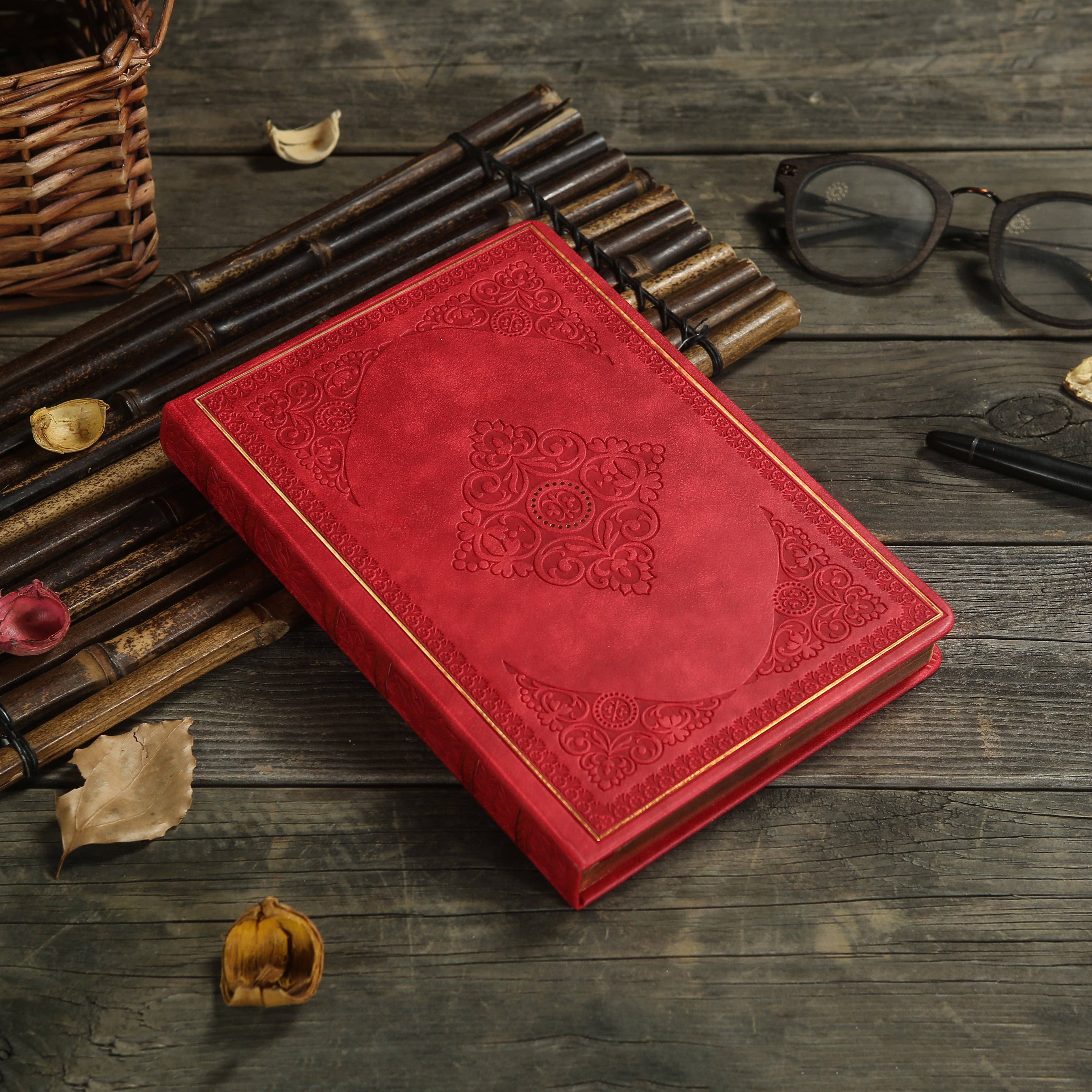 Victoria's Journals - Wholesale Notebook - Victoria's Journals Antique Style Diary Vegan Leather (Red)6