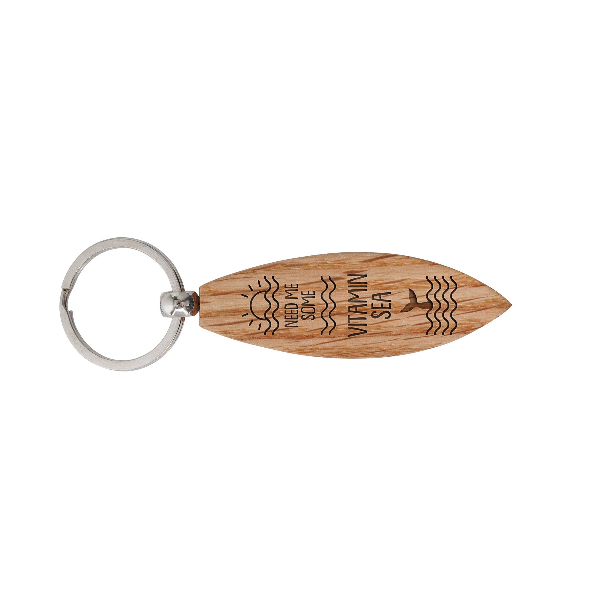 CGB Giftware - Wholesale Keychain - Unisex - Loft 'Need Me Some Vitamin Sea' Oak Surfboard Keyring1