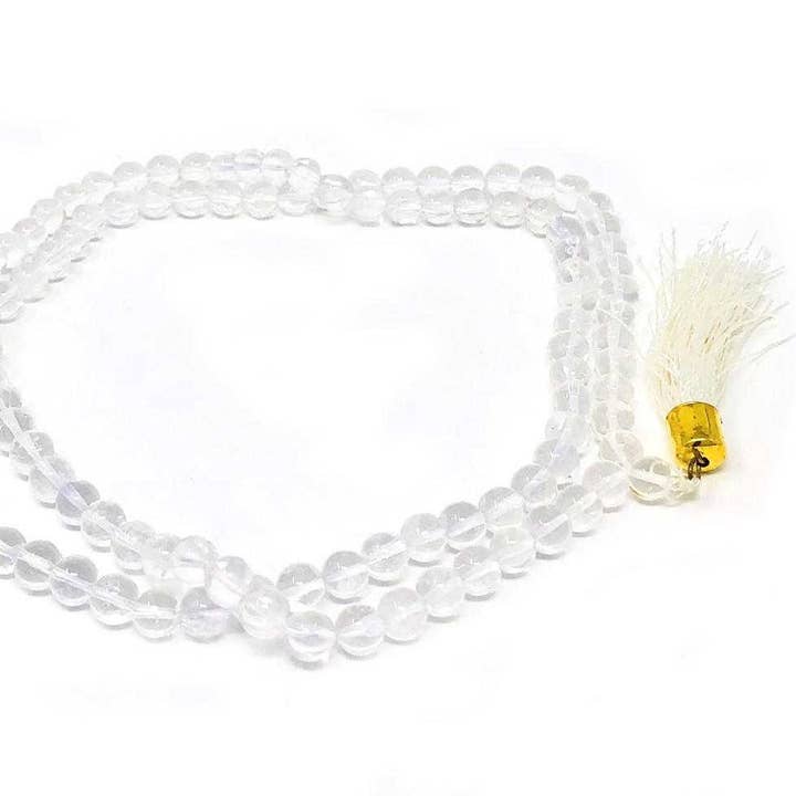 Mala de prière en quartz clair 8 mm #3 pour la vente par Vrinda