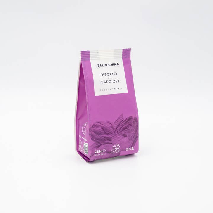 Artichoke Risotto 215g in recyclable paper for wholesale by laBalocchina