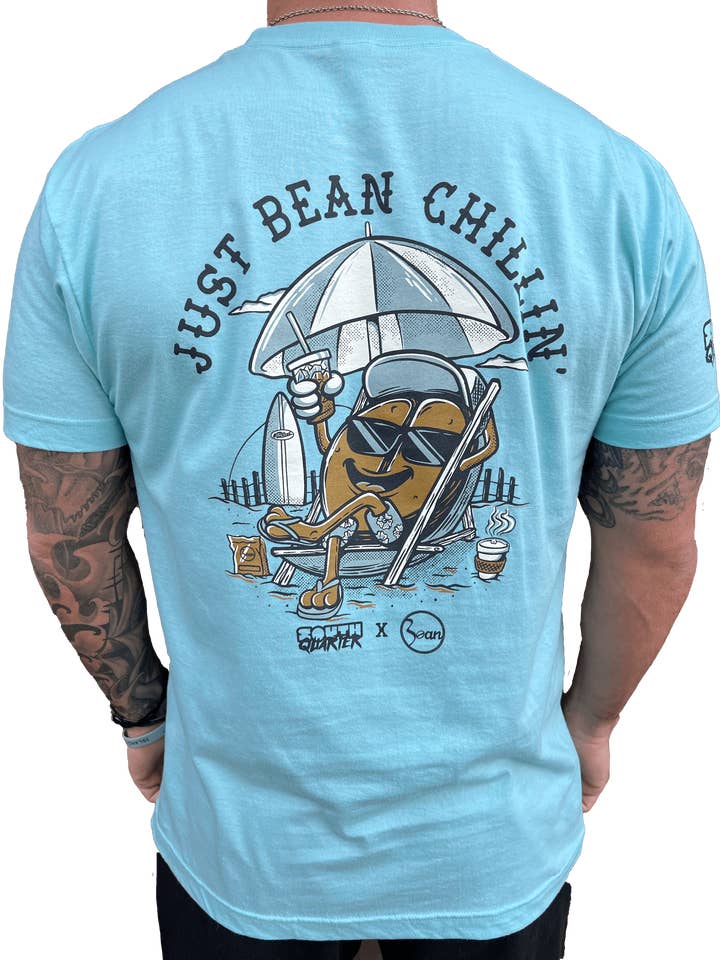 South Quarter X Sayville Bohnen-T-Shirt (2 Farben) für den Großhandel von Long Island Strong