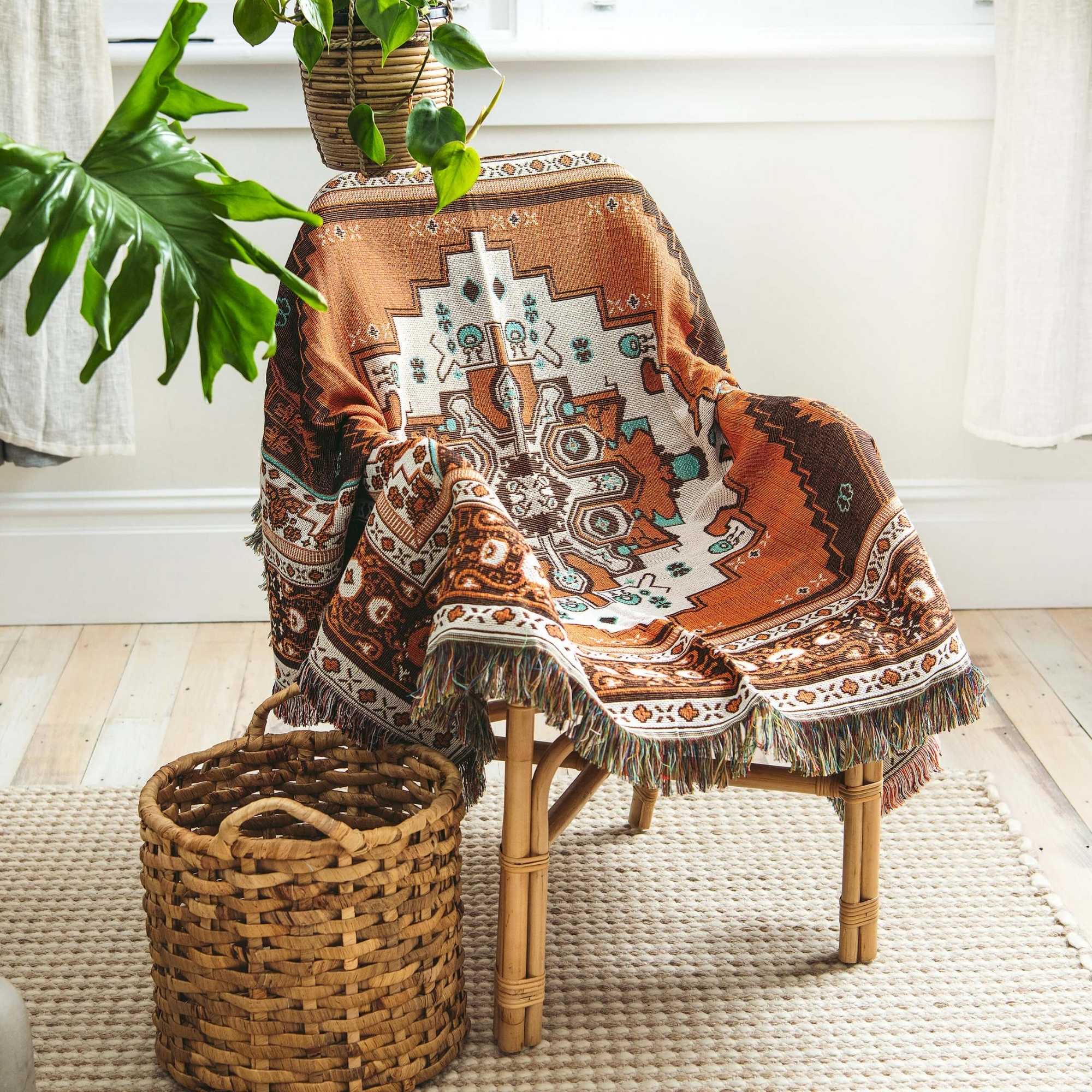 HENDEER – wholesale Picknickfilt – 'Norwegian Wood' Vävd picknick/kasta12