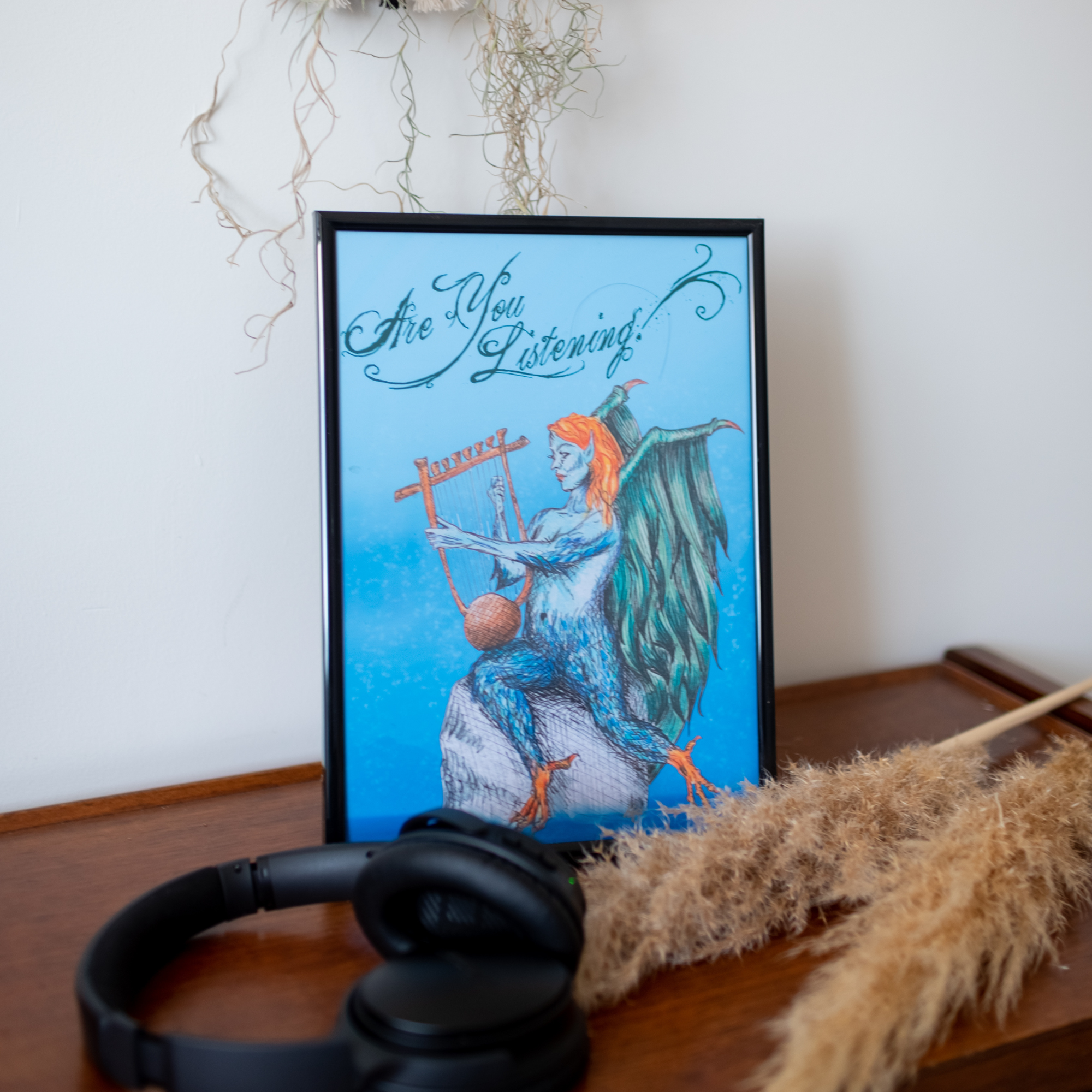 Hannah Kate Makes - Wholesale Art Print - Are You Listening? Art Print - Siren Harpy Greek Mythology9