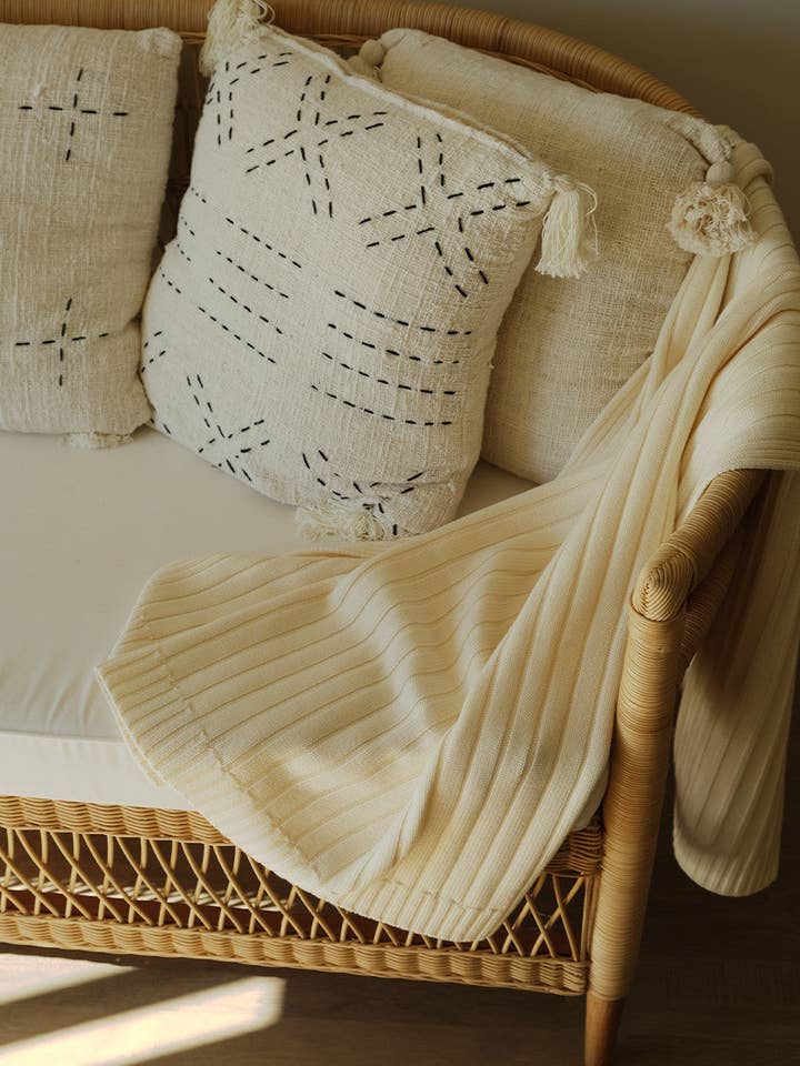 Merino Rib Knit Blanket for wholesale by Babu