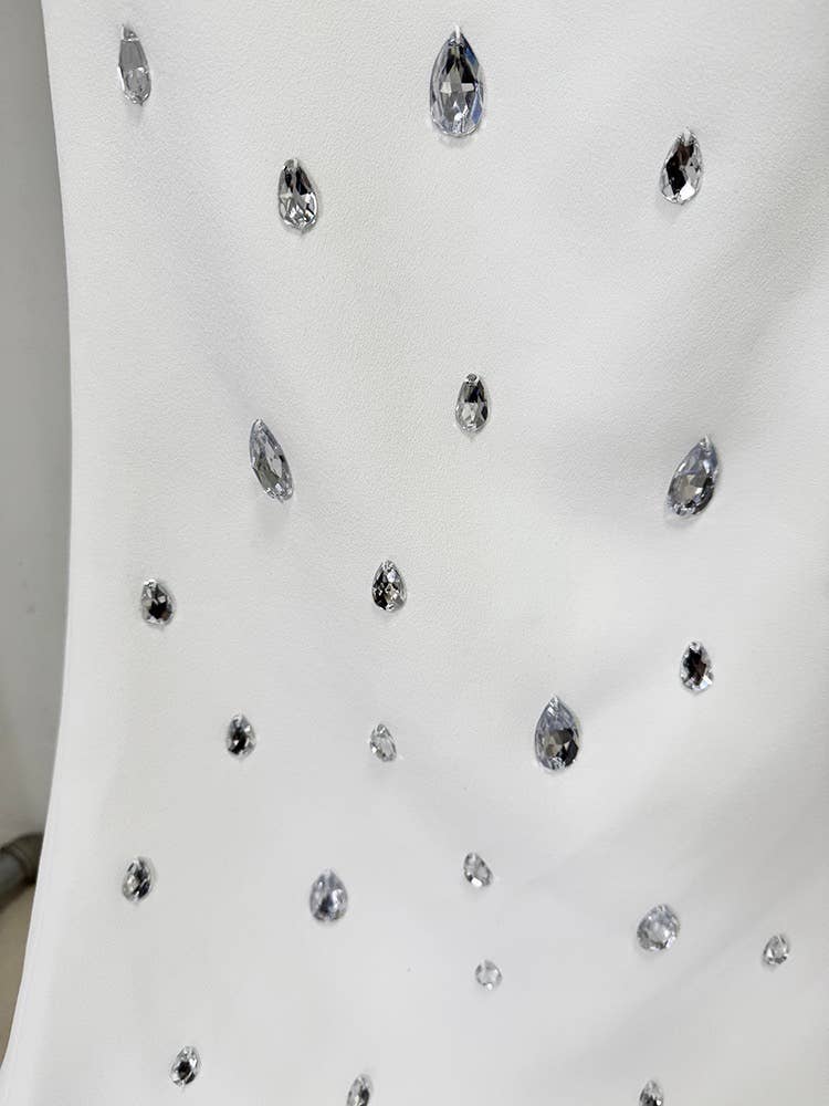 White DR514Y Hand-Beaded Teardrop Diamond  Long Dress for wholesale on Faire7