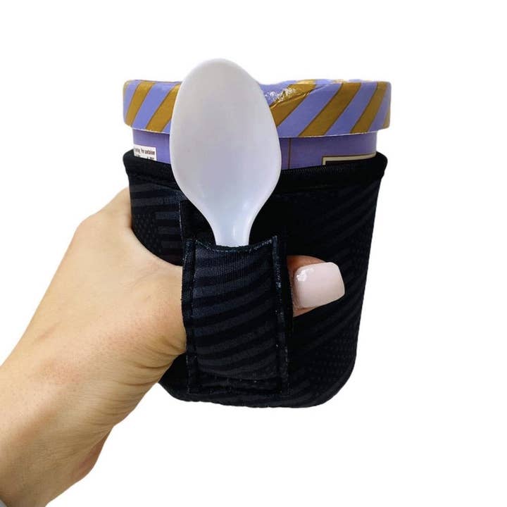 Drink Handlers - Wholesale Drink Huggers & Koozies - Black Out USA Flag Pint Size Ice Cream Handler™2