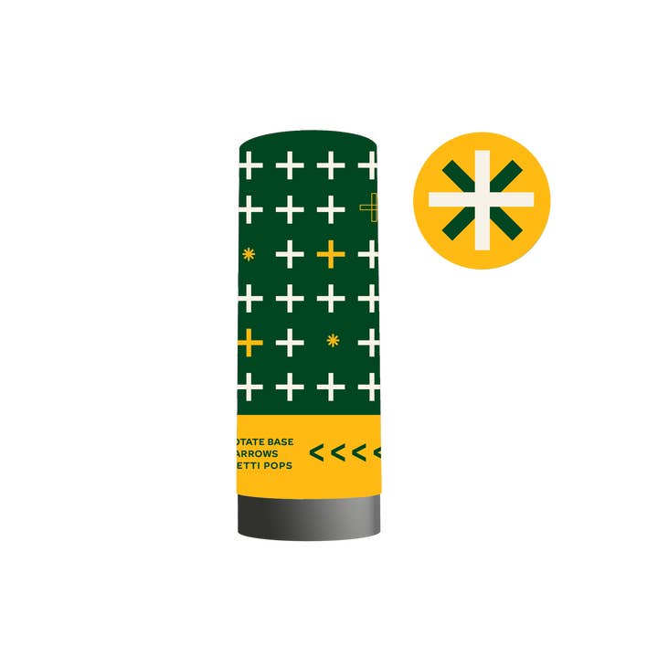 Popper de confeti verde/amarillo para venta al por mayor de Emergency Confetti