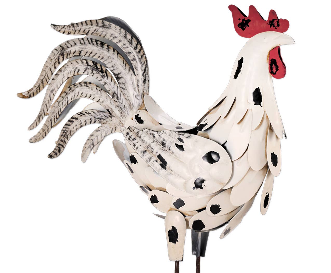 Sunset Vista Designs – Engroshandel Udendørs pynt/dekoration – Hvid Rooster 16"1