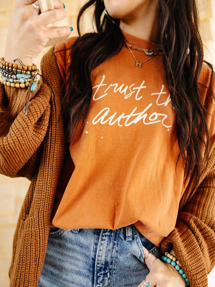 Trust the Author- Pumpkin for wholesale by The Brave Mama Co