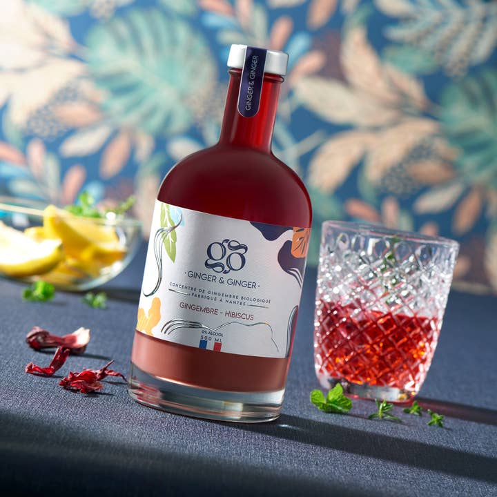 Ginger&Ginger – wholesale Non-alcoholic aperitif/mocktail – Organic concentrated ginger juice 500ML - Alcohol-free