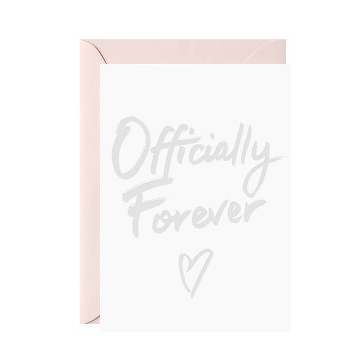 Officially Forever Mini Letterpress Card for wholesale by GALINA DIXON