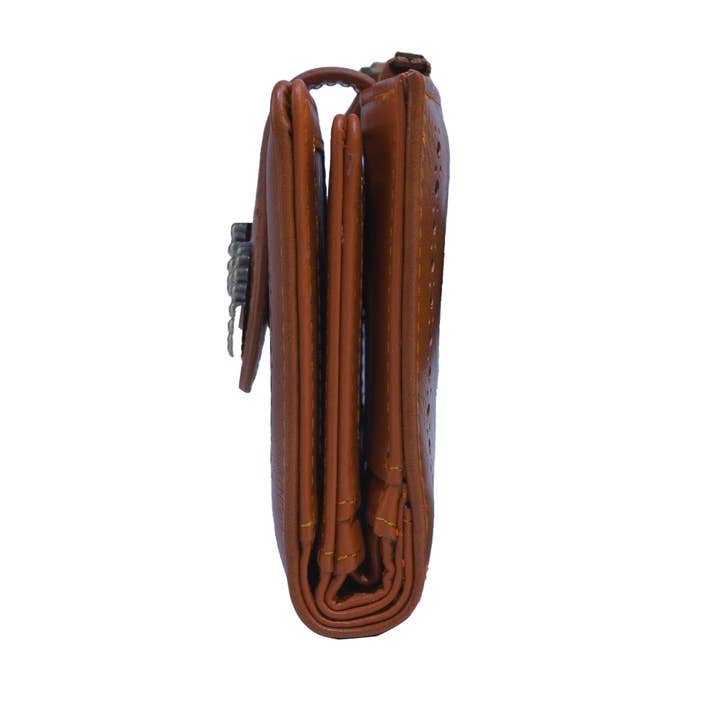 MiMi Wholesale - Wholesale Wallet - Women's - YX25766-6 Lena Vegan Leather Laser Cut Out Detail Wallet11