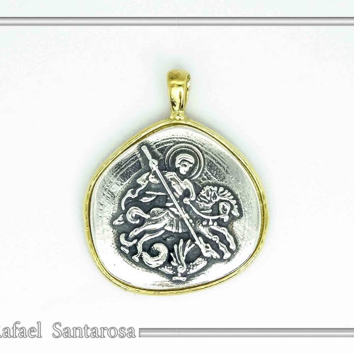 RAFAEL SANTAROSA - Venta al por mayor Collares con colgantes/abalorios - Collar de protección San Jorge colgante talismán