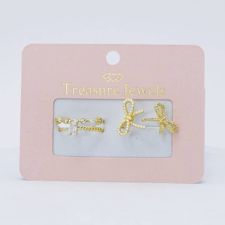 Love Knot Ring Set F36 for wholesale by Treasure Jewels Inc.