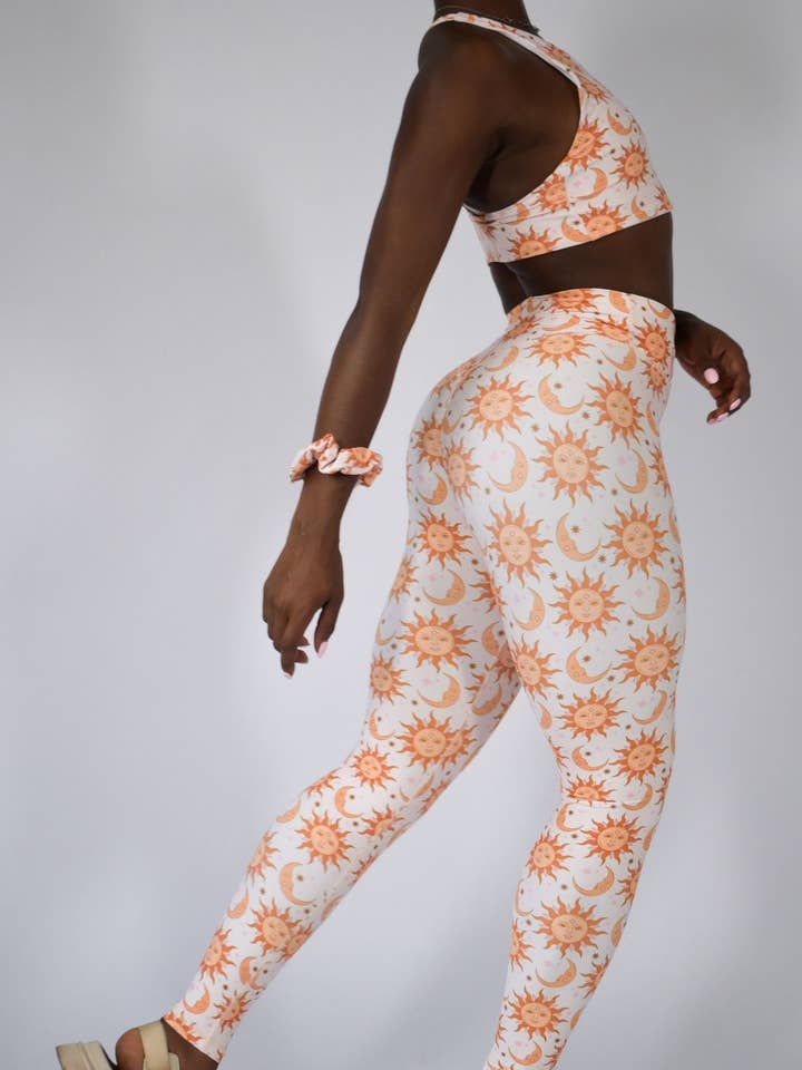 Celestial Sun Wrap Waist V-Booty Leggings for wholesale by Vixn