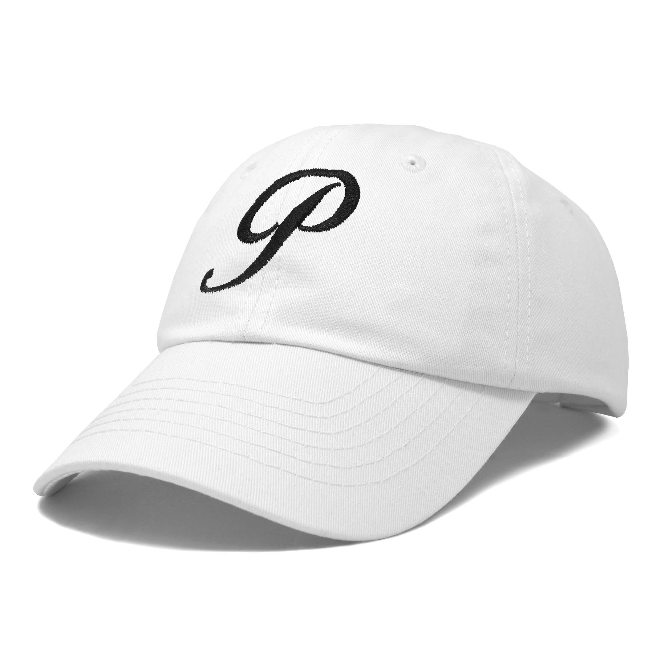 Dalix - Wholesale Baseball Cap - Women's - DALIX Initial Hat Letter P Womens Baseball Cap Monogram87