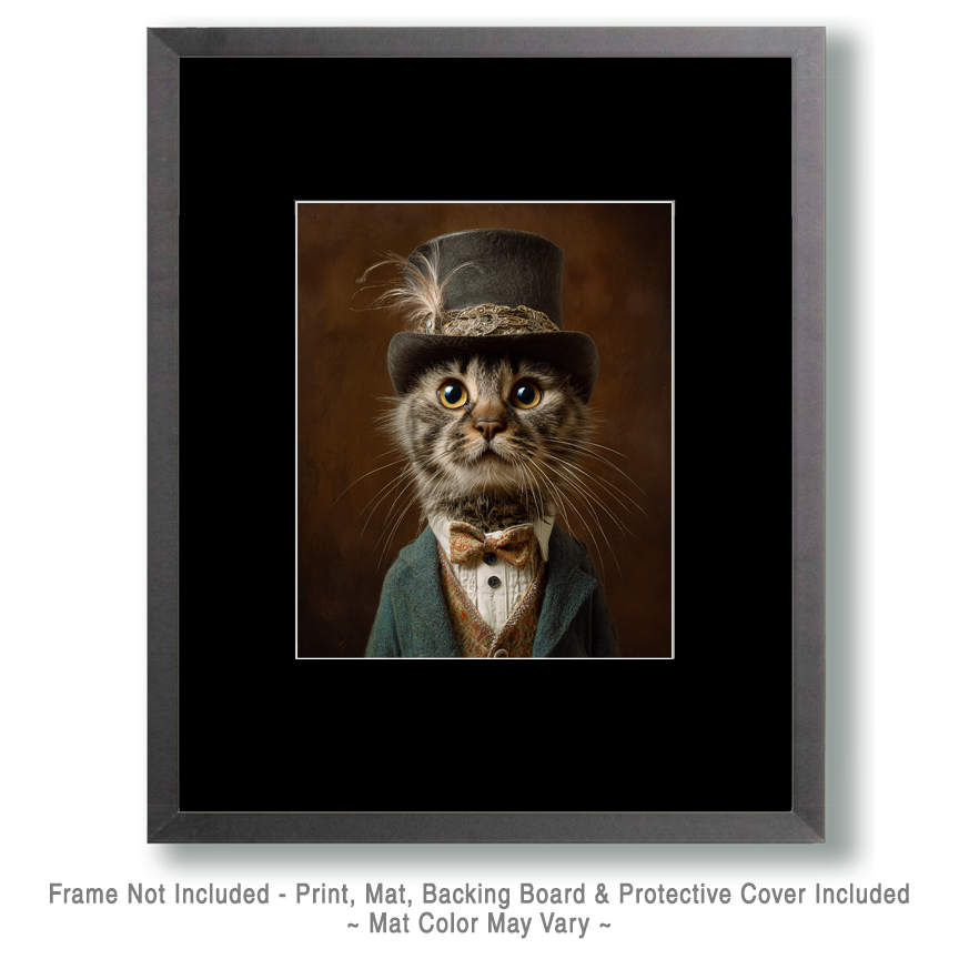 Mowbi - Wholesale Art Print - Fredrick - Cats in Hats - Art Print - 8"x10" Artwork1