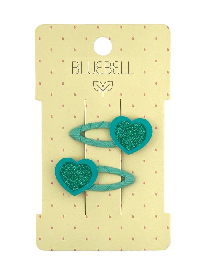 Grünes Herz Glitzer Klick Klack 4cm für den Großhandel von Bluebell Petite