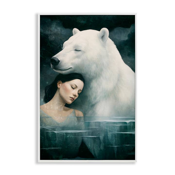 Stupell Industries - Wholesale Wall Sign - Polar Bear & Woman - Framed Wall Art20