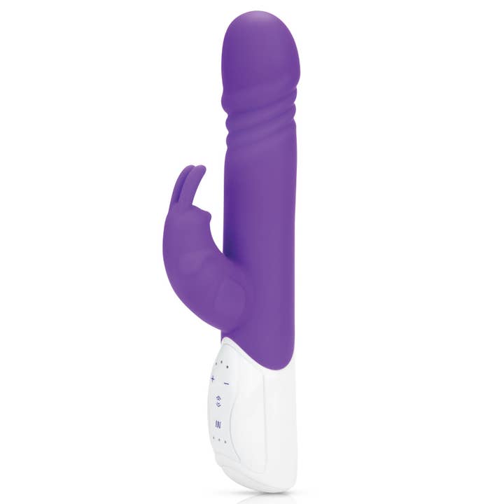 Lux Fetish Store - Wholesale Sex Toy - Rechargeable Thrusting Rabbit Vibrator - Purple