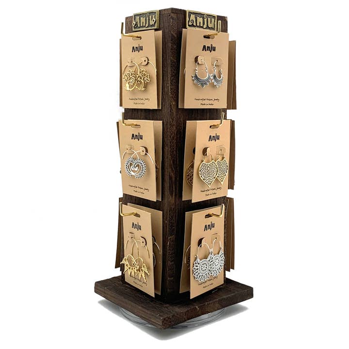 Tanvi Collection Earrings Prepack - 24 Pairs and Display for wholesale by Anju Jewelry