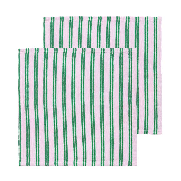 Cotton Napkin 2 Pack: Lilac Stripe for wholesale by Sophie Home Ltd