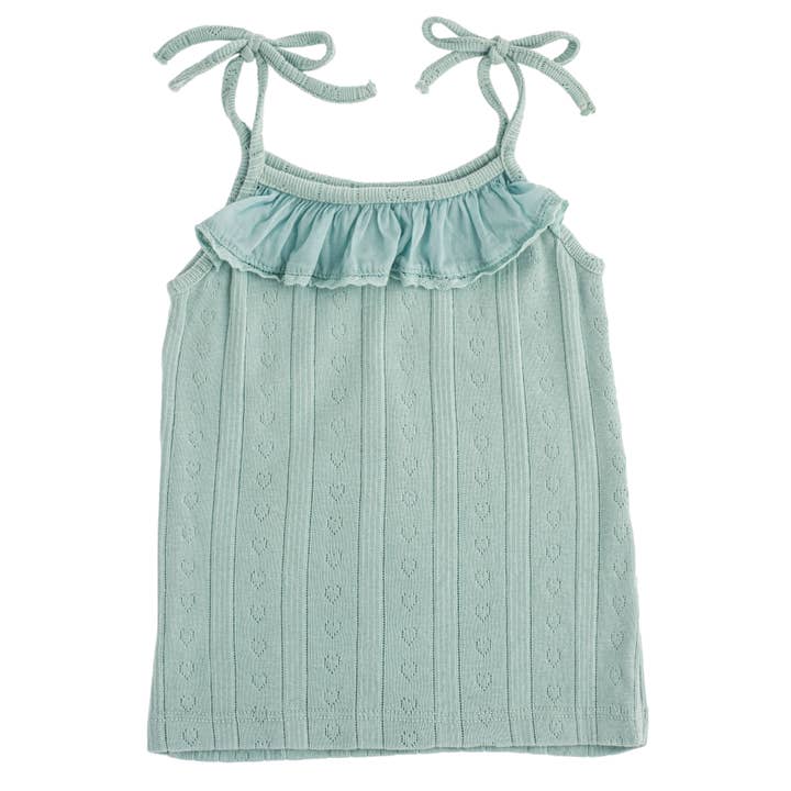 Organic Cotton Pointelle Kid Top S51321 for wholesale by Tocoto Vintage