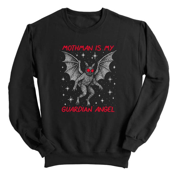 Let's Get This Thread - Wholesale Screen Printed T-Shirt - Unisex - Moth man Is My Guardian Angel