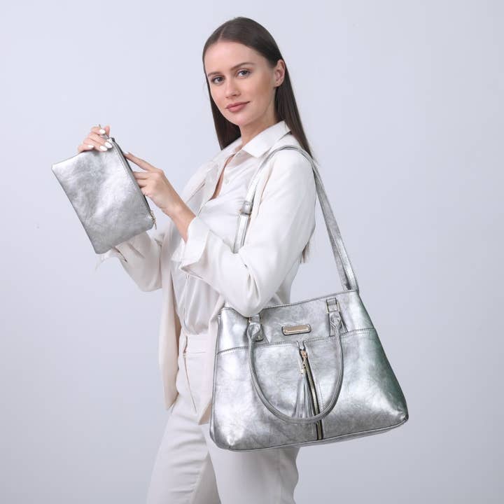 VIA FIORE - Wholesale Shoulder Bag - Women's - VIA FIORE - HANDBAG PURSE TOTE CLUTCH SATCHEL HANDLE - #92