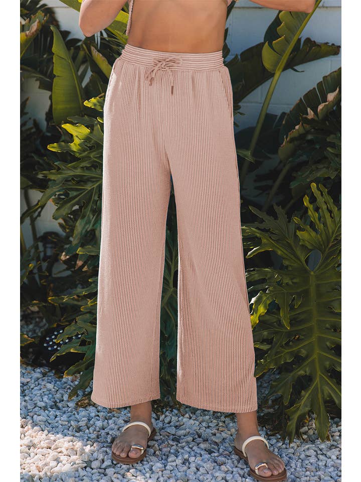 Smoke Gray Corded T-Shirt and Pants Set for wholesale on Faire