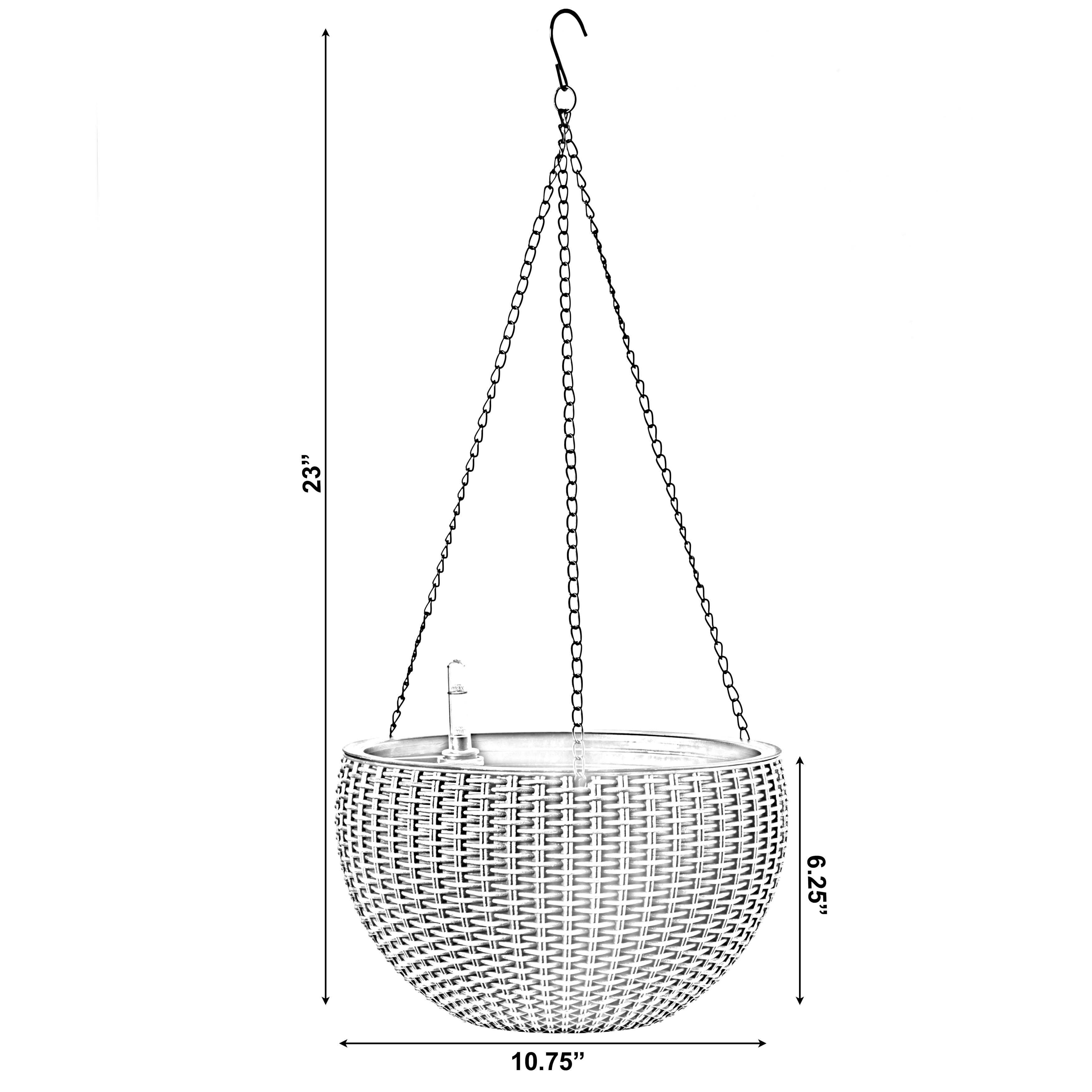 Quickway Imports - Wholesale Hanging Planter - 10" Self Watering Bronze Hanging Basket Flower Planter5