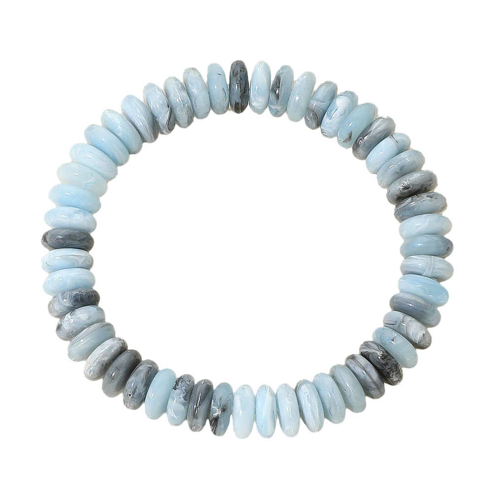 Sensibling Corp. - Wholesale Armband met kralen - Gemarmerde Platte Schijf Kralen Stretch Armband11