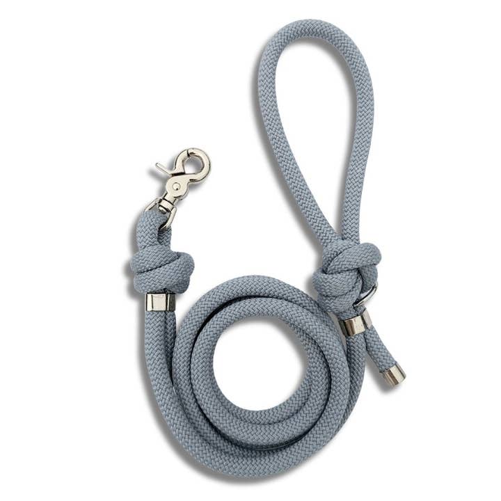 Gray rope dog leash - Handmade in France for wholesale by Stylidog