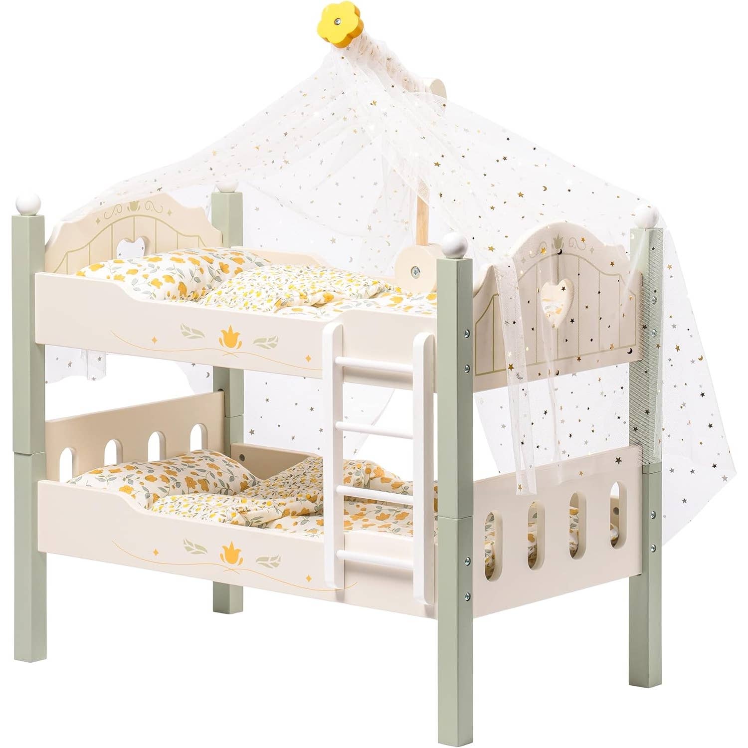 Robud & Mewoofun Official Store - Wholesale Doll Accessory Kit - Kids - Robud Baby Doll Bunk Beds Wooden Doll Cribs Cradle 7