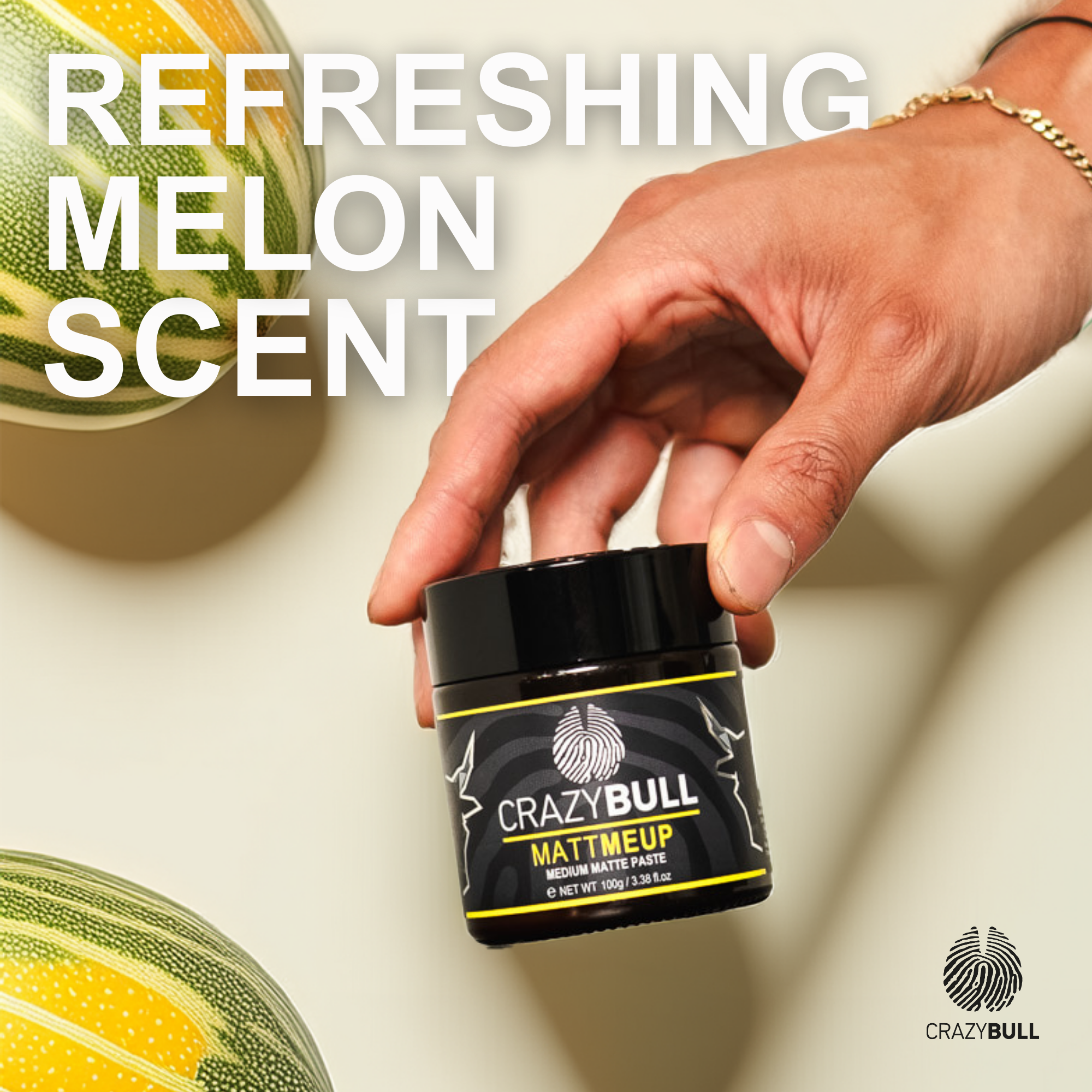 CRAZY BULL HAIR PRODUCTS - Wholesale Hair Texture Balm/Paste/Pomade - Crazy Bull MattMeUp Med Hold Styling Matte Paste 6 Pack6